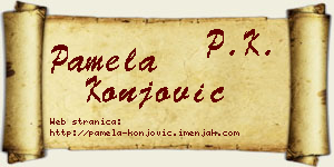 Pamela Konjović vizit kartica